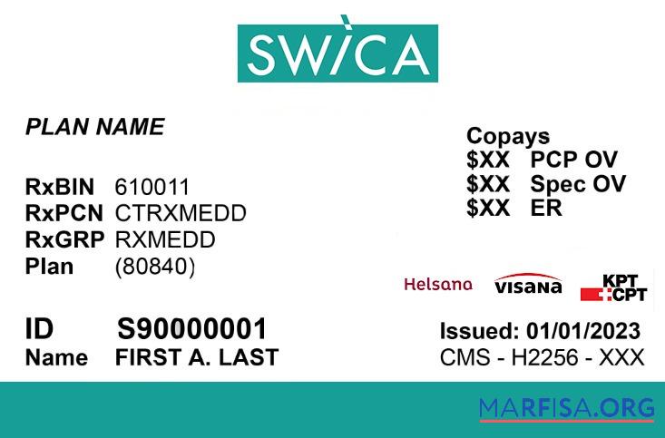 Printable Switzerland health insurance card template